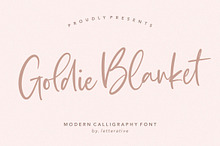 Goldie Blanket - Modern Calligraphy