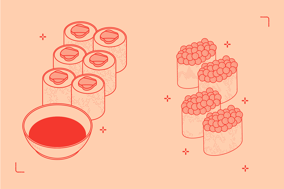 Sushi Vector Food Illustrations, a Food Illustration by TheFoodAtlas (Photo 15 of 15)