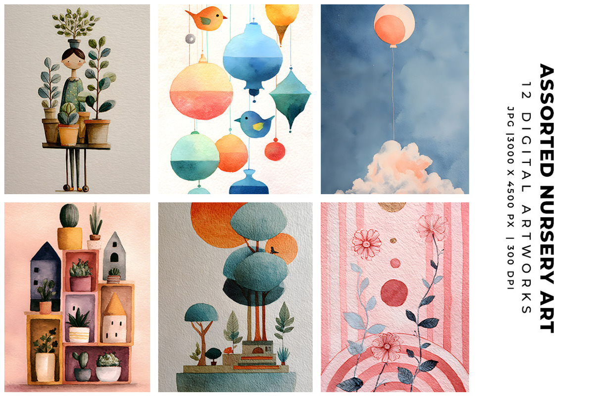 Assorted Nursery Art, a Decorative Illustration by Digital Art Creations (Photo 1 of 4)