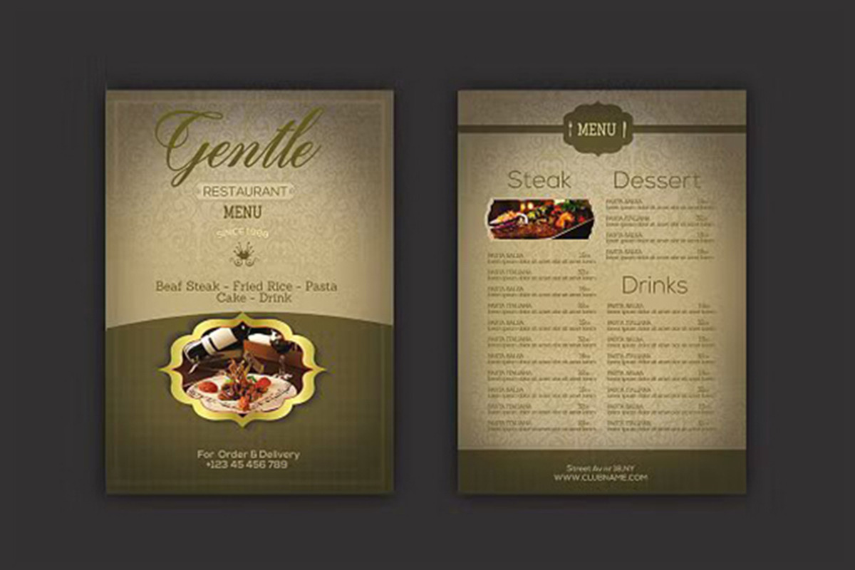 Restaurant Menu Flyer, a Flyer Template by DSGraphicDesign