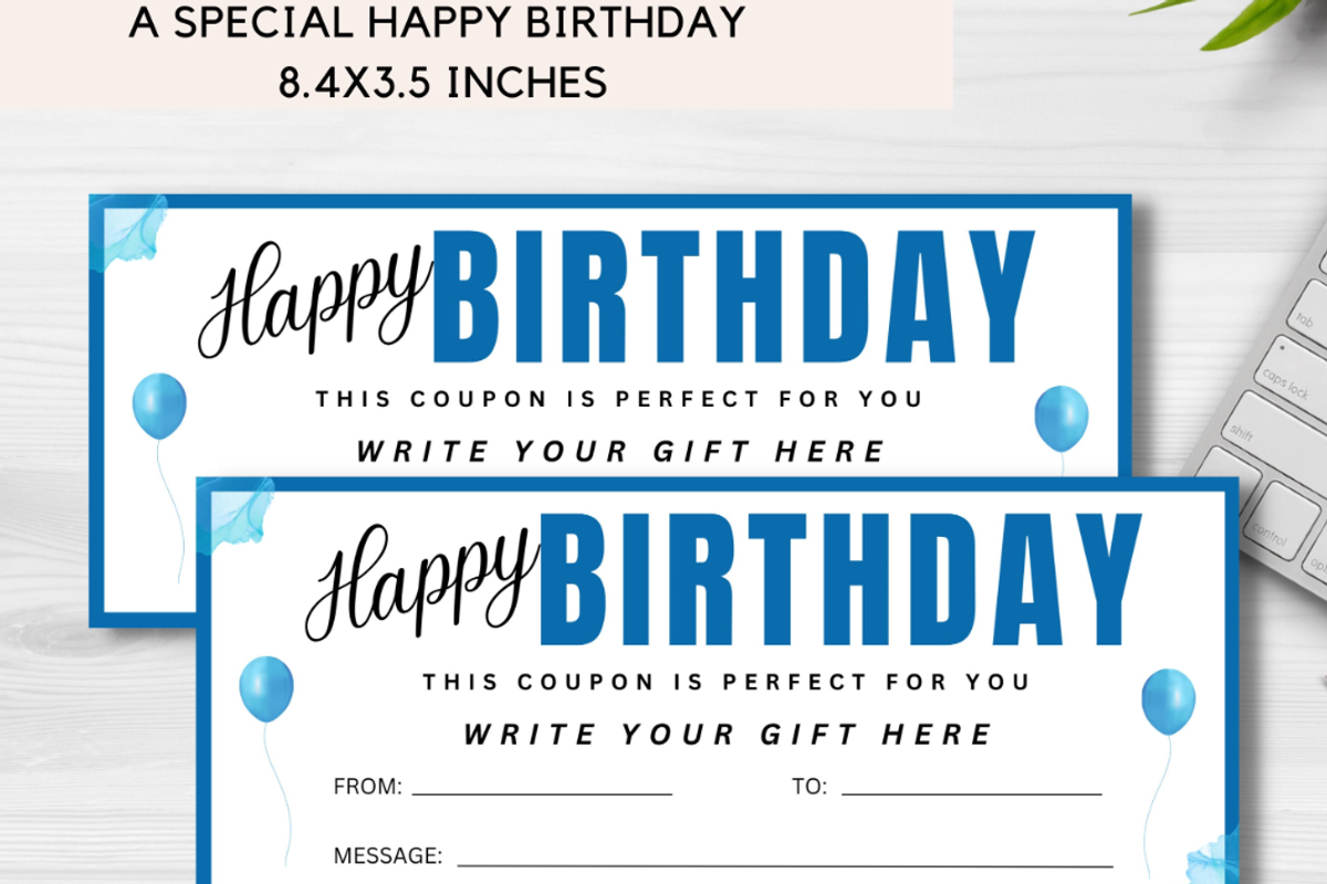 Happy Birthday Gift Certificate, a Card Template by YasdeyDesigns (Photo 7 of 9)