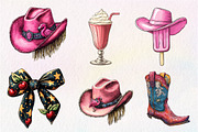 Summer Cowgirl Sublimation Clipart, an Illustration by CreationArt (Thumbnail 8 of 9)