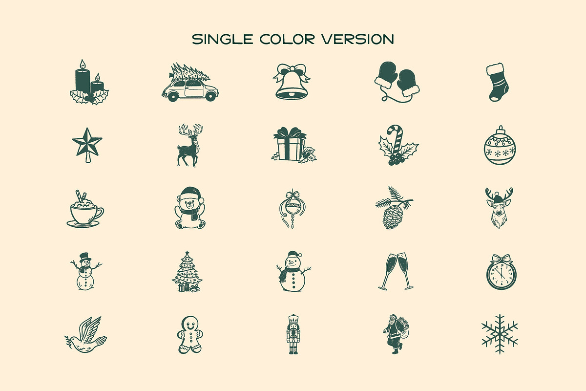 Christmas Hand Drawn Vector Set, an Object Illustration by Blazing Sun Creative (Photo 3 of 12)