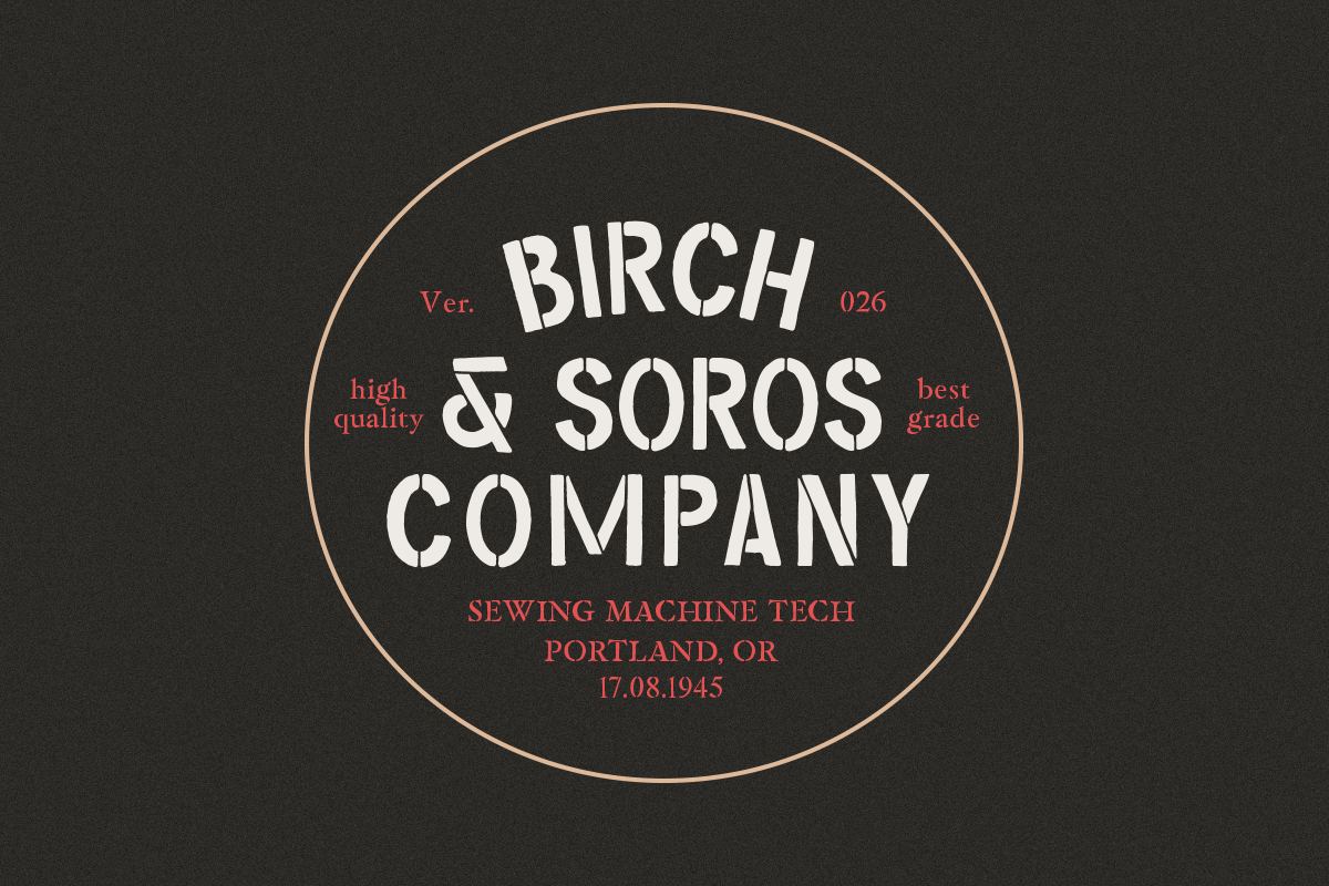 Gripstone Stencil - Vintage Font Duo, a Sans Serif Font by Martype Co (Photo 2 of 9)