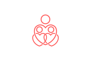 family love connection line logo, a Branding & Logo Template by devastd
