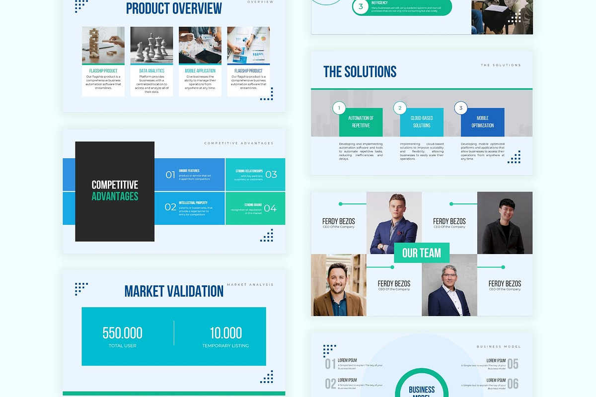 Pitch Deck Template With Soft Colors, a Presentation Template by Jogiia Digital (Photo 6 of 6)