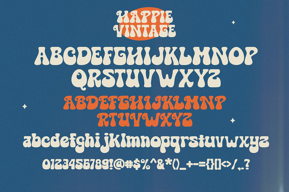 Happie Vintage - Psychedelic Display, a Sans Serif Font by Bentype Studio (Photo 4 of 7)