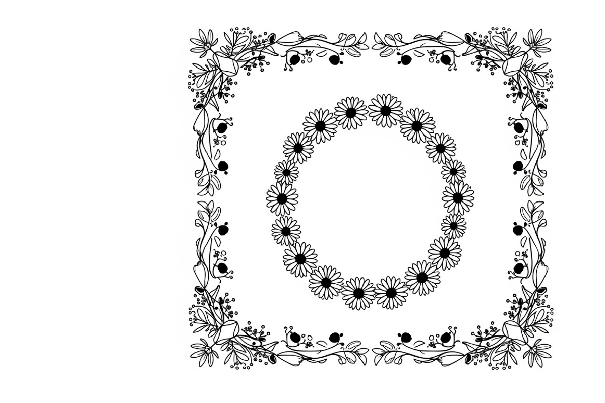 Charming daisy circle decor design, an Illustration by Amazin_art (Photo 13 of 27)