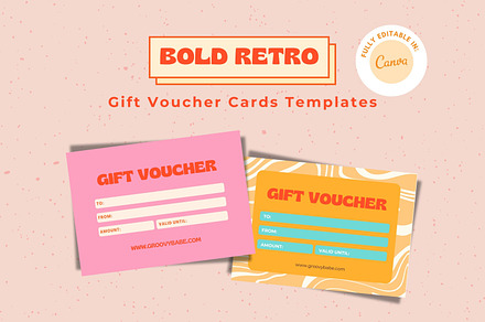 Retro-Chic Gift Voucher Templates, a Card Template by HellYeahDesigns