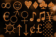 Orange Glitter Alphabet Clip Art Set, an Object Graphic by Paper Element (Thumbnail 4 of 5)