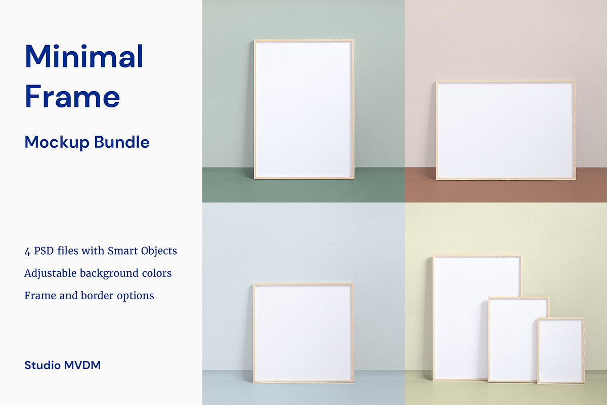 Minimal Frame Poster - Mockup Bundle, a Product Mockup by Studio MVDM (Photo 1 of 8)