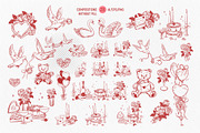 Love Coquette style. Vector clip art, a Decorative Illustration by Tata Pilip (Thumbnail 10 of 23)