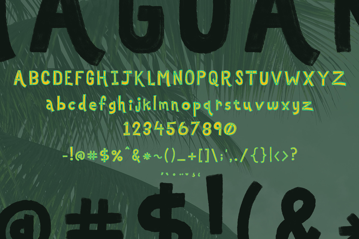 Maguana ~ Hand-drawn SVG Font preview 5