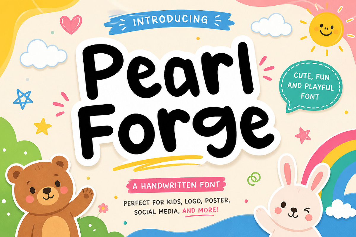 Pearl Forge, a Handwritten Font by Wow Magic (Photo 1 of 4)