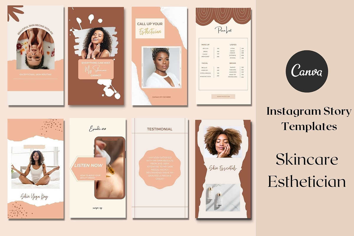 Skincare Instagram Templates Canva, a Social Media Template by Deepa ...