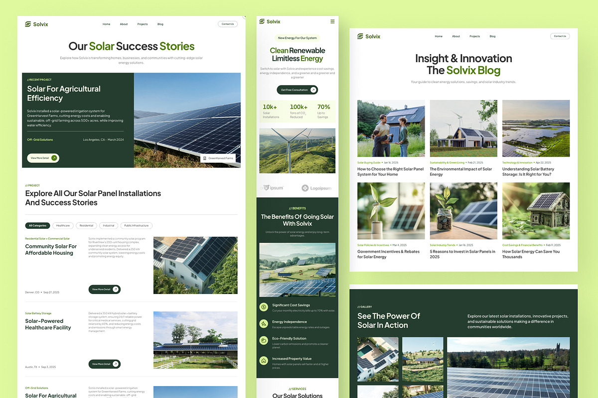 Solvix - Solar Panel Website Framer preview 3