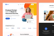 E-Learning Landing page Design, a Landing Page Template by UiDex (Thumbnail 3 of 4)