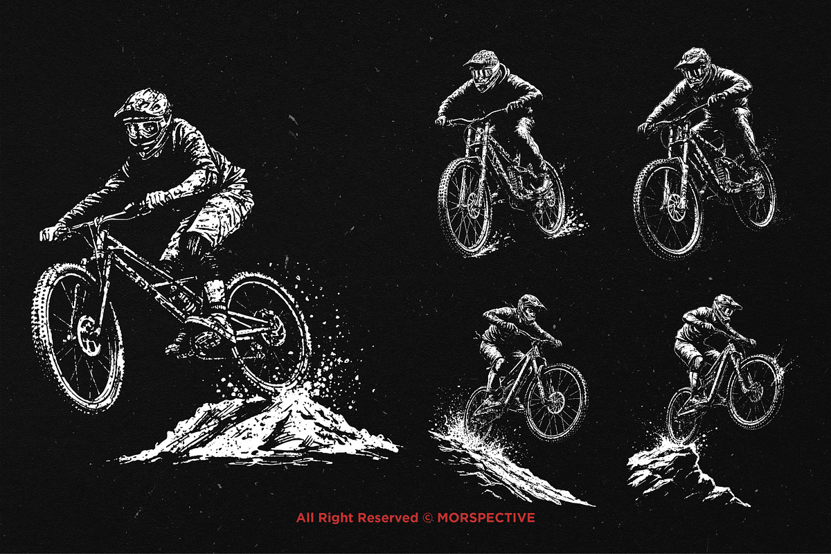 10 Bundle Dark Art Mountain Bike, an Illustration by Morspective (Photo 5 of 7)