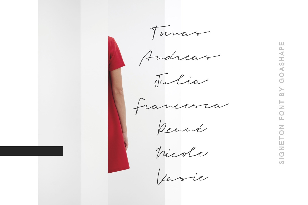 Signeton Signature Font, a Script Font by Goashape Studio