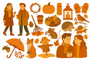 Autumn set, a Seasonal Illustration by ananastya (Thumbnail 5 of 10)