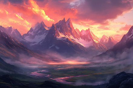 Majestic mountains illuminated by vi, a Photo by Iftikhar Alam