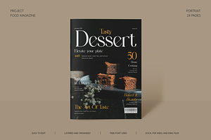 Project Food Magazine Template, a Magazine Template by TMint Play