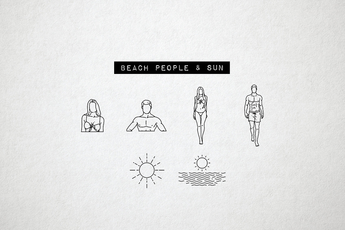 60 Summer Icons, Beach Icons Holiday, an Icon by Hatch Design Workshop (Photo 6 of 10)