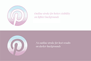 Watercolor Ombre Social Media Icons, a Templates & Theme by Tishya Oedit (Thumbnail 3 of 3)