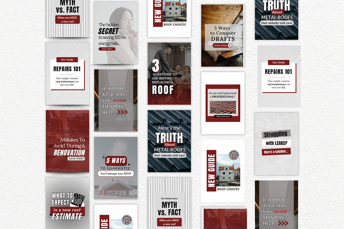 Roofing Reel Cover Templates, a Social Media Template by gooddogcreativeco (Photo 6 of 9)