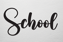 School | Script Font