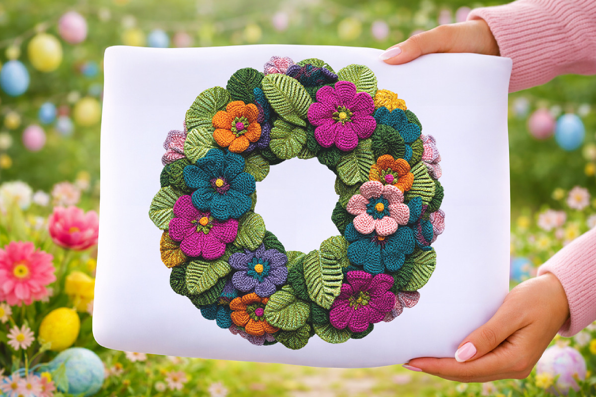 Easter Faux Crochet PNG Bundle, a Texture Illustration by RobertsArt (Photo 9 of 9)