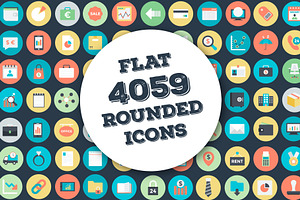 4059 Flat Rounded Vector Icons, a Duotone Icon by Vectors Market