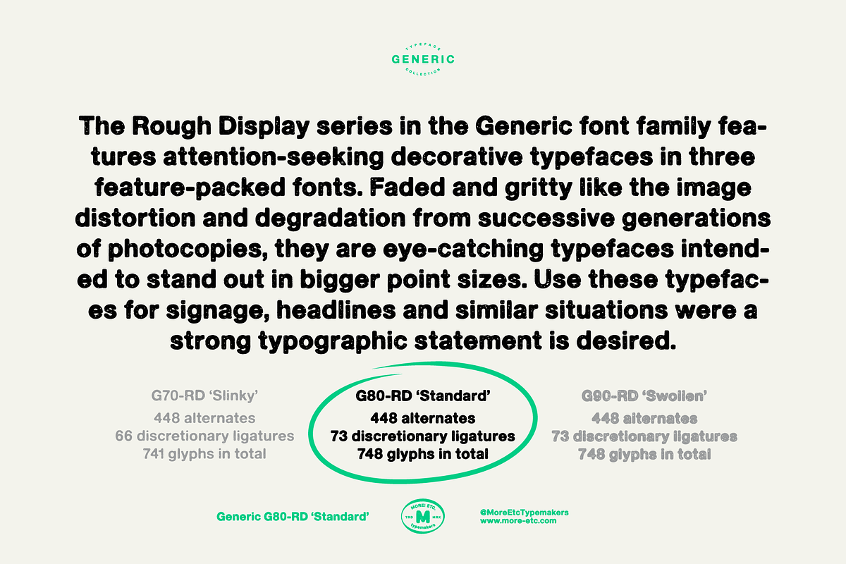 Generic G80-RD 'Standard', a Sans Serif Font by More Etc. Studios (Photo 8 of 8)