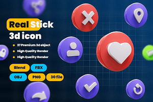 Web Apps Real Stick 3d Illustration