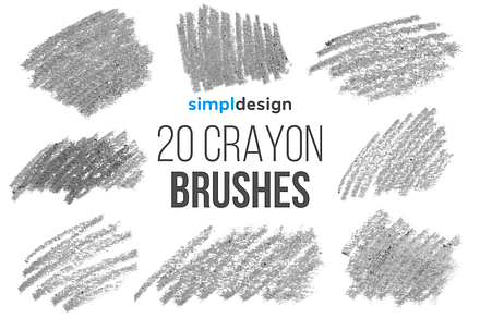 Stamp Crayon Brushes, a Brush Add-On by SimplDesign