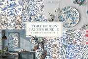 Toile de Jouy Patterns Bundle, a Pattern Graphic by Olya Creative (Thumbnail 3 of 41)