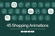 Animated Shopping Icon Art Set, an Outline Icon by Prosymbols (Thumbnail 1 of 4)