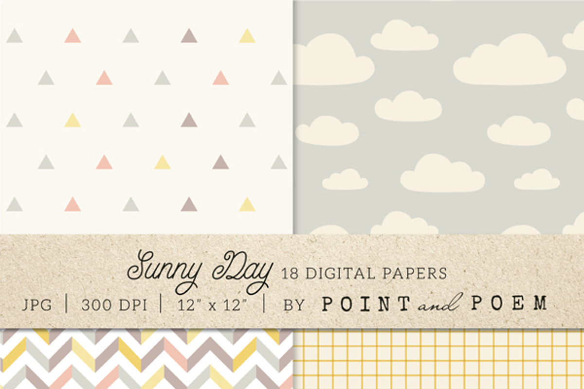 Patterns Digital Paper Pack, a Pattern Graphic by Point and Poem