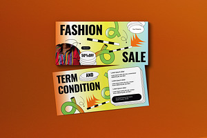 Green Fashion Sale Voucher, a Card Template by graphicook