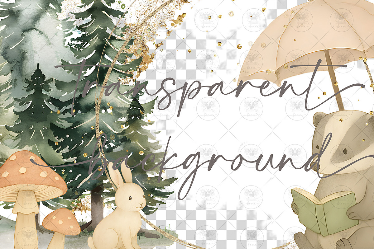 Cute Forest Animal Clipart | Woodlan, an Illustration by BigCakeBee (Photo 2 of 4)
