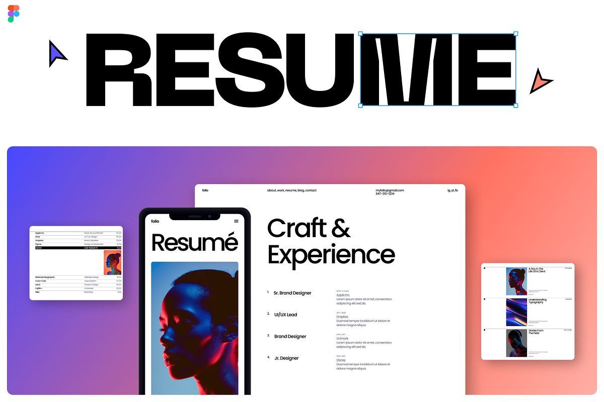 Designer Resume & Portfolio, a Presentation Template by BrandKit (Photo 1 of 5)