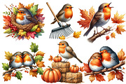 Autumn Robin Bird clipart, an Illustration by Designworld (Thumbnail 5 of 7)