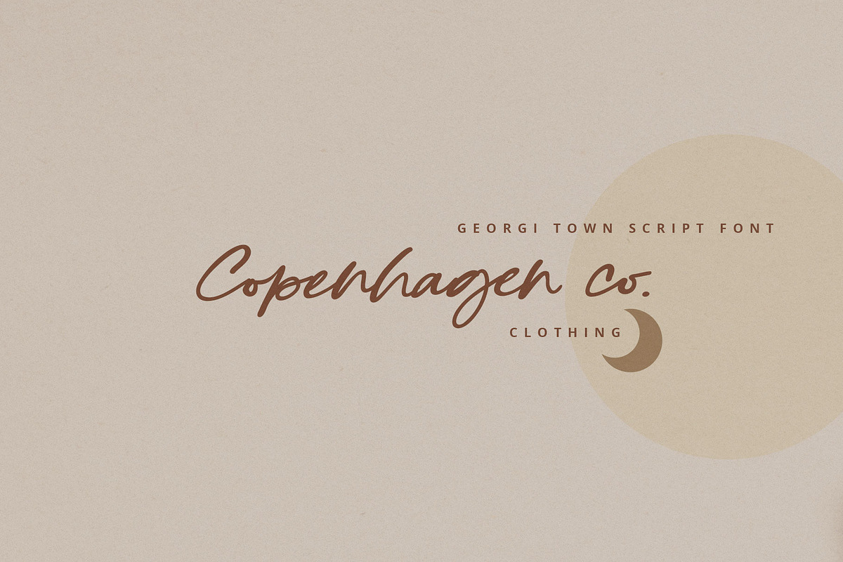 Georgi Town Script Font Family, a Font by Creativeqube Design (Photo 3 of 8)