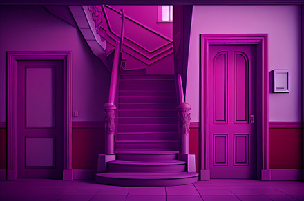 Conceptual illustration background of futuristic steps design, an Architecture Photo by New York Art Store