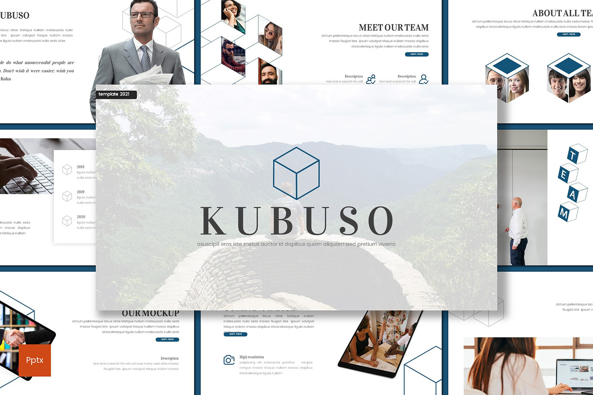 Kubuso - Powerpoint Template, a Presentation Template by inspirasign (Photo 1 of 4)