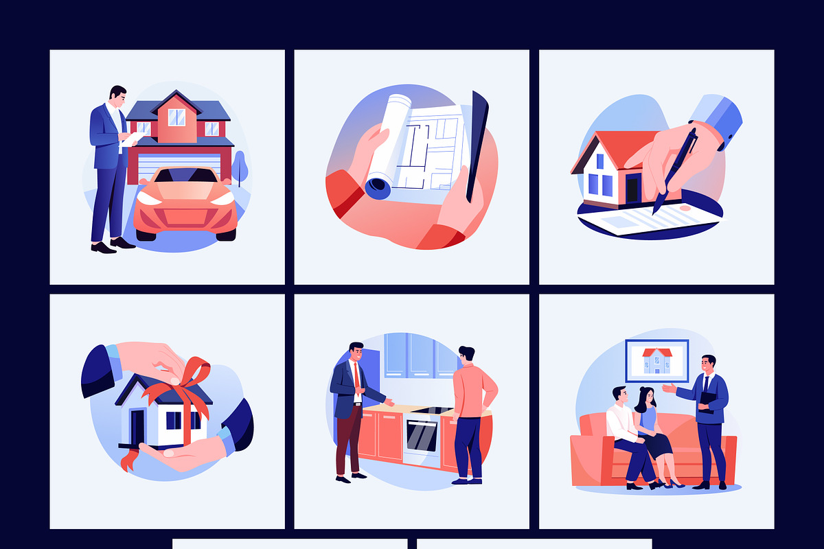 Real Estate Sale Illustration Set, a Finance Illustration by Brickclay (Photo 9 of 9)