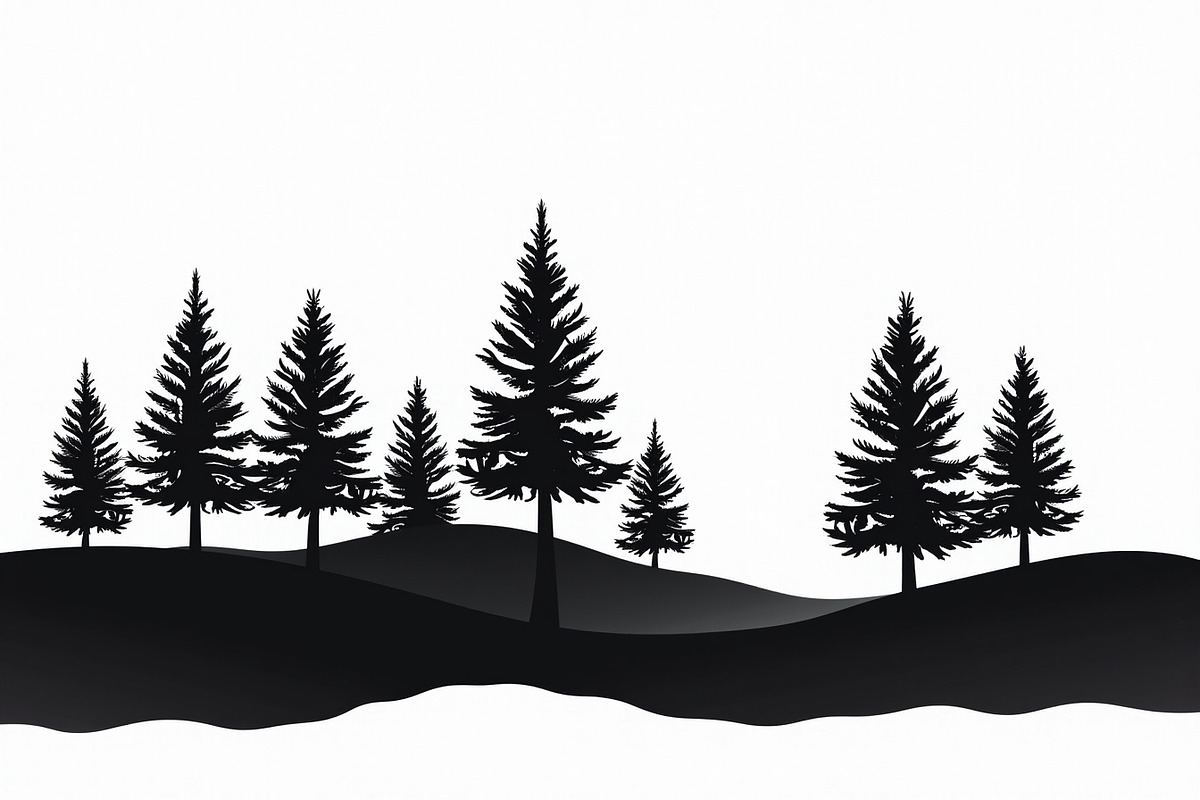 Pine Forest Silhouette Bundle, an Object Graphic by balal (Photo 13 of 16)