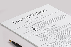 Resume Template Teacher CV