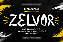 Zelvor Graffiti Brush Display Font