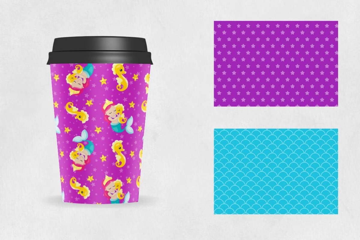 BABY MERMAIDS Pattern collection, a Pattern Graphic by PrettyPatterns (Photo 2 of 5)